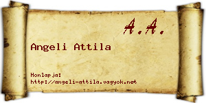 Angeli Attila névjegykártya