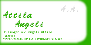 attila angeli business card